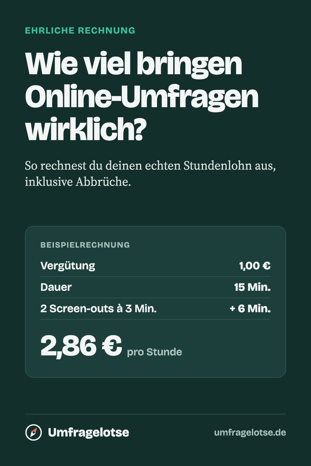 Grafik zum Artikel: Wie viel kann man mit Umfragen verdienen?